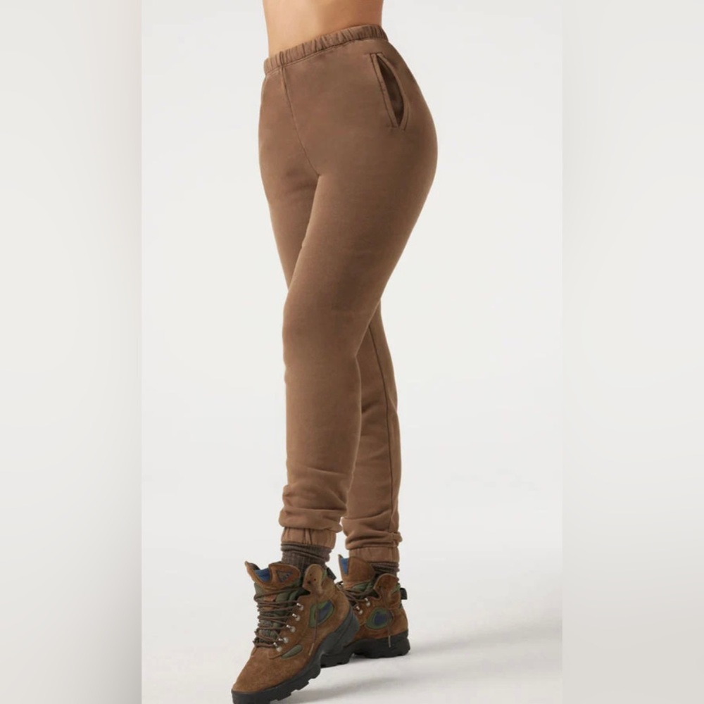 JOAH BROWN High waisted empire jogger cocoa brown